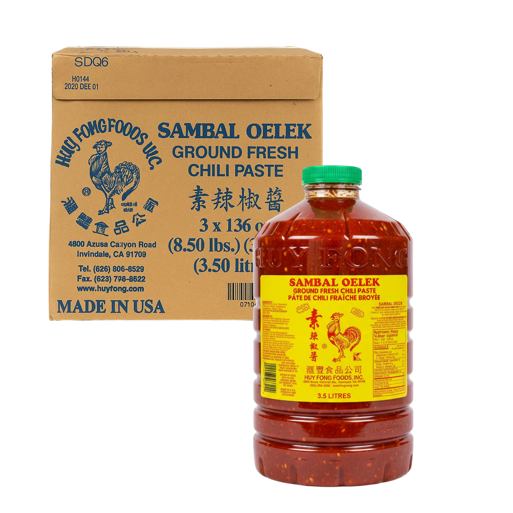 素辣椒酱 (3.5L×3瓶/箱) / Vegetarian Chili sauce (3.5L×3bottles/box)