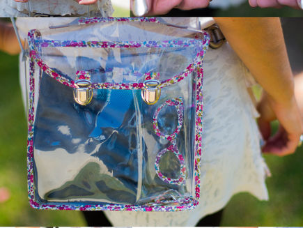 A bag in clear plastic and Liberty