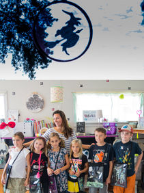 Halloween bag workshops, they glow all in the dark !!!