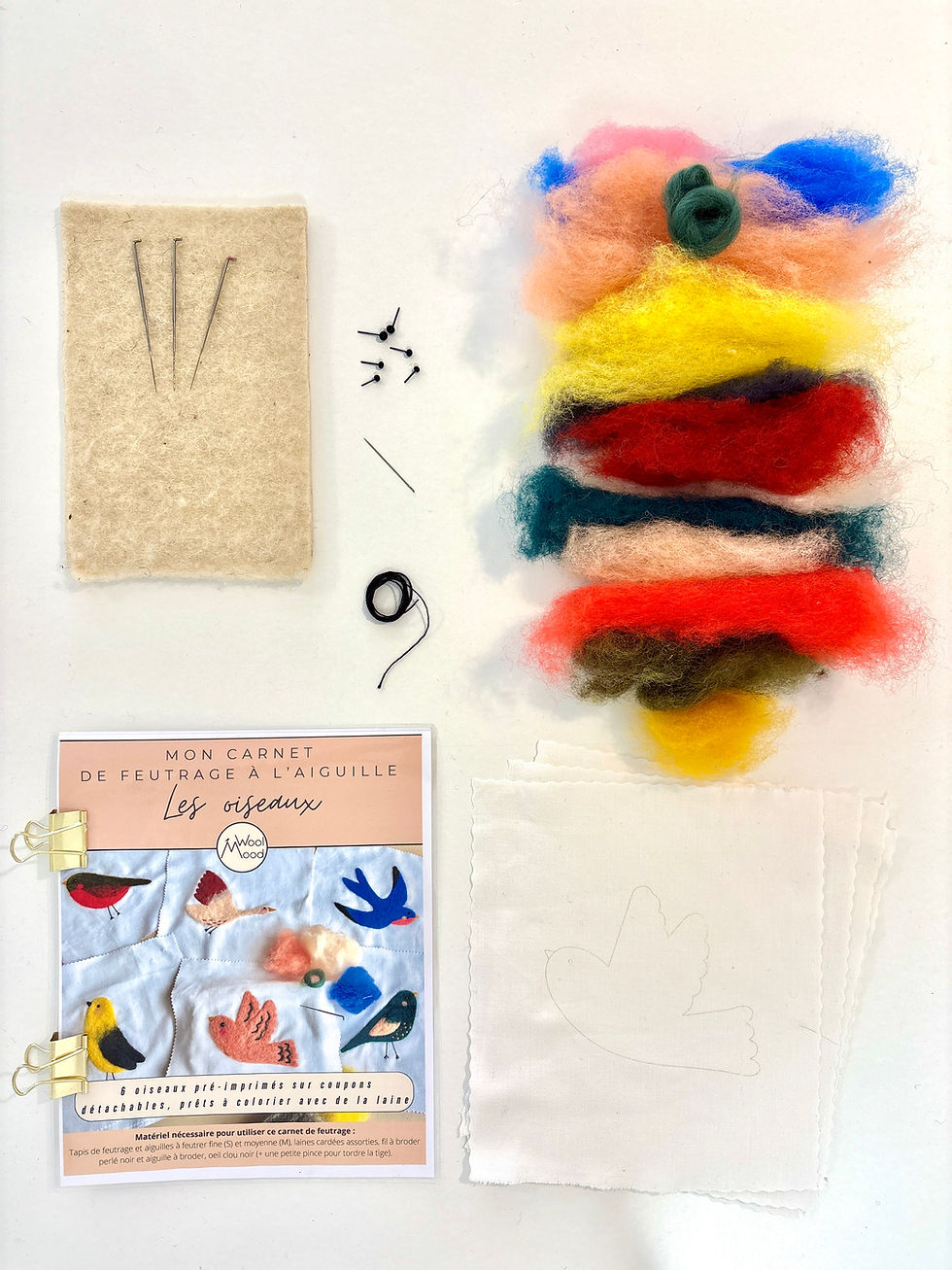 Miniature : Carnet de feutrage à l'aiguille : les oiseaux