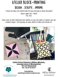 Block-printing workshop in Montpellier (France)