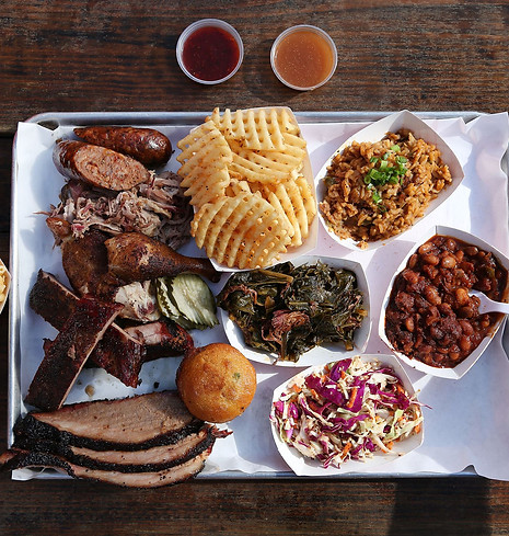 plate of barbeque