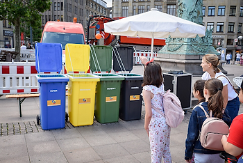 Color-Coded Recycling Bins in Hamburg