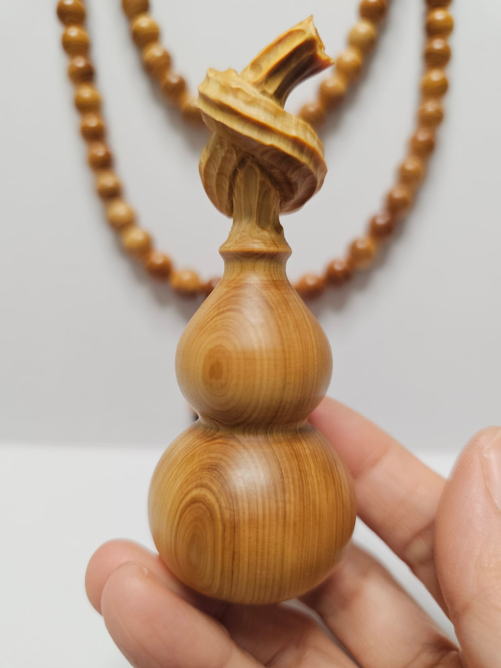 崖柏木。葫蘆, 手感油潤, 造型可愛。