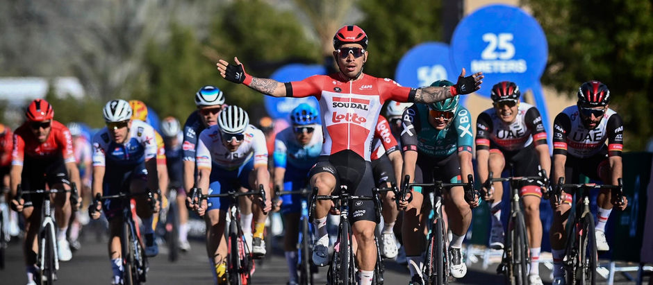 Saudi Tour: Fernando Gaviria fue tercero, Caleb Ewan ganador y primer lÃder