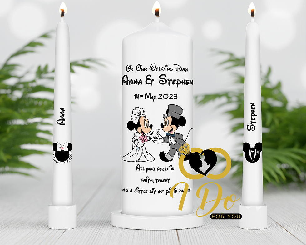 Thumbnail: Disney wedding candles - Minnie & Mickey wedding