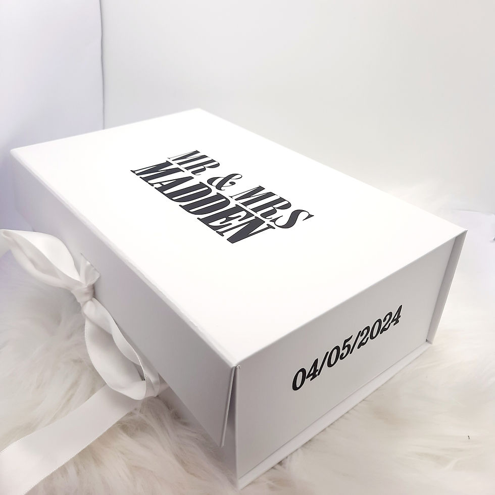 Thumbnail: Personalised wedding gift box Ireland