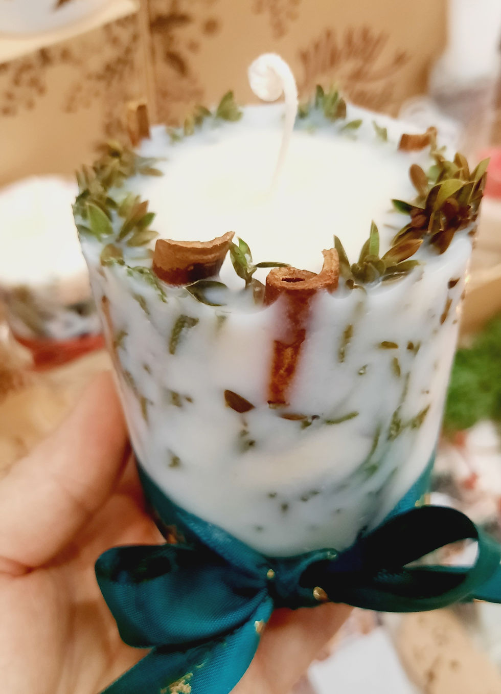 Scented Botanical Christmas Candle – Handmade in Ireland