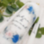 personalised Blush with blue Wedding candles Ireland