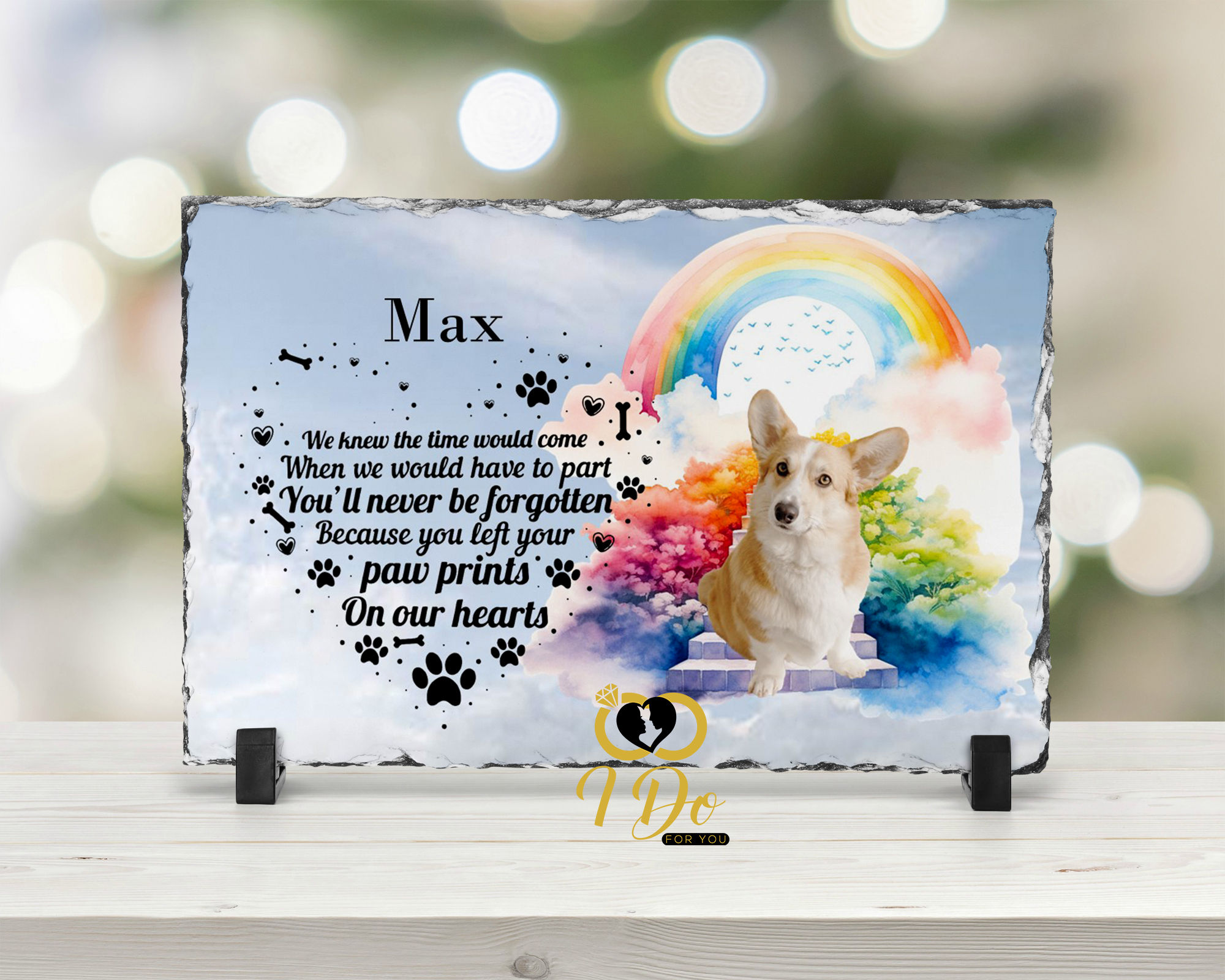 Dog memorial plaque / slate