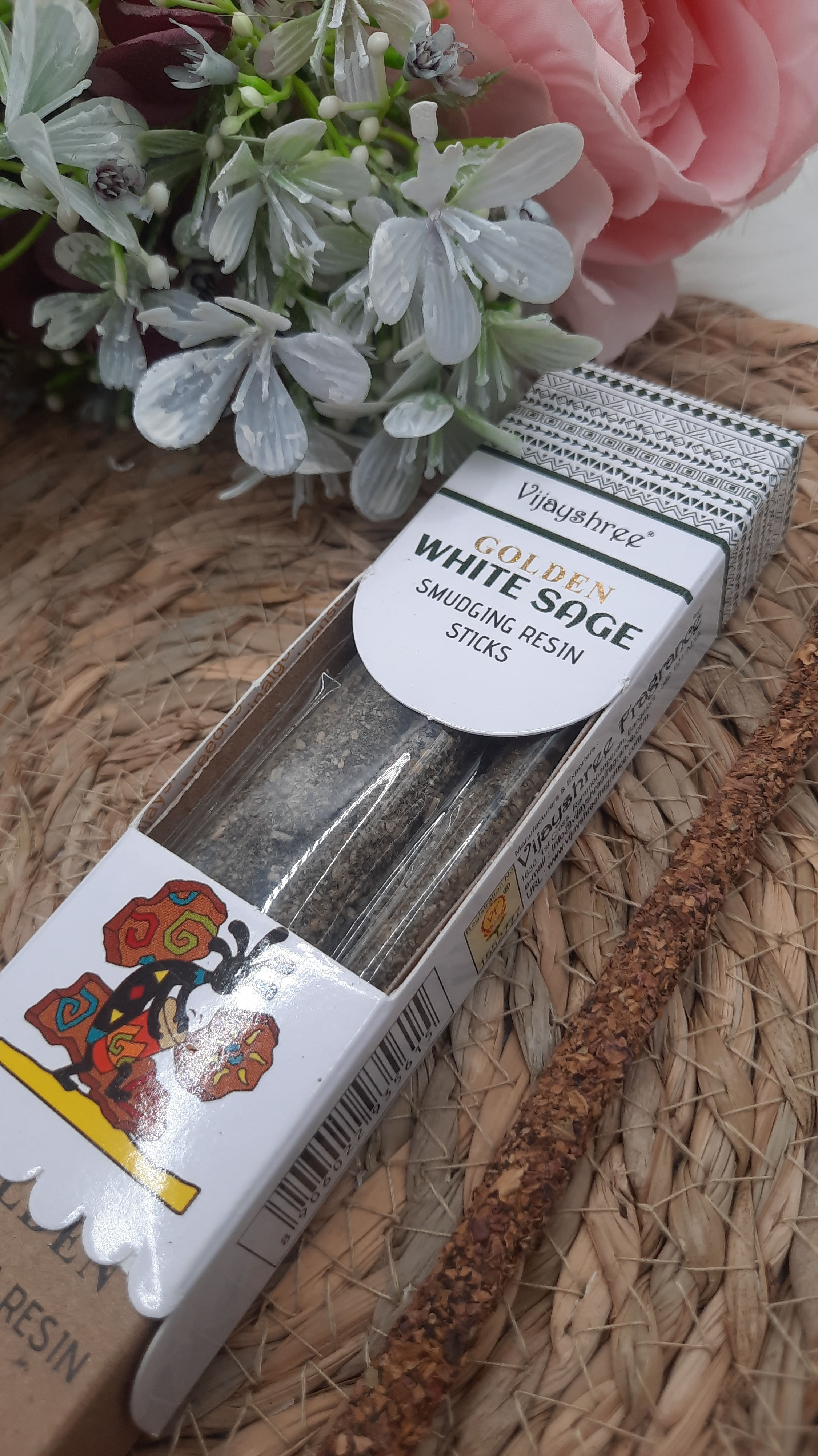 Golden White Sage Smudging Resin Sticks