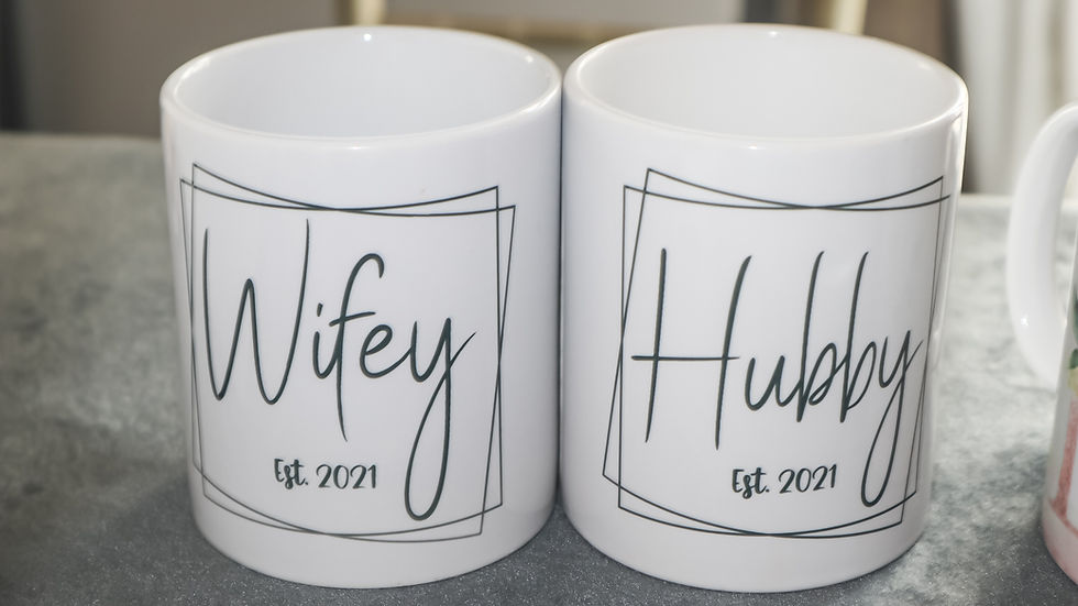 Thumbnail: Wifey & Hubby mug set