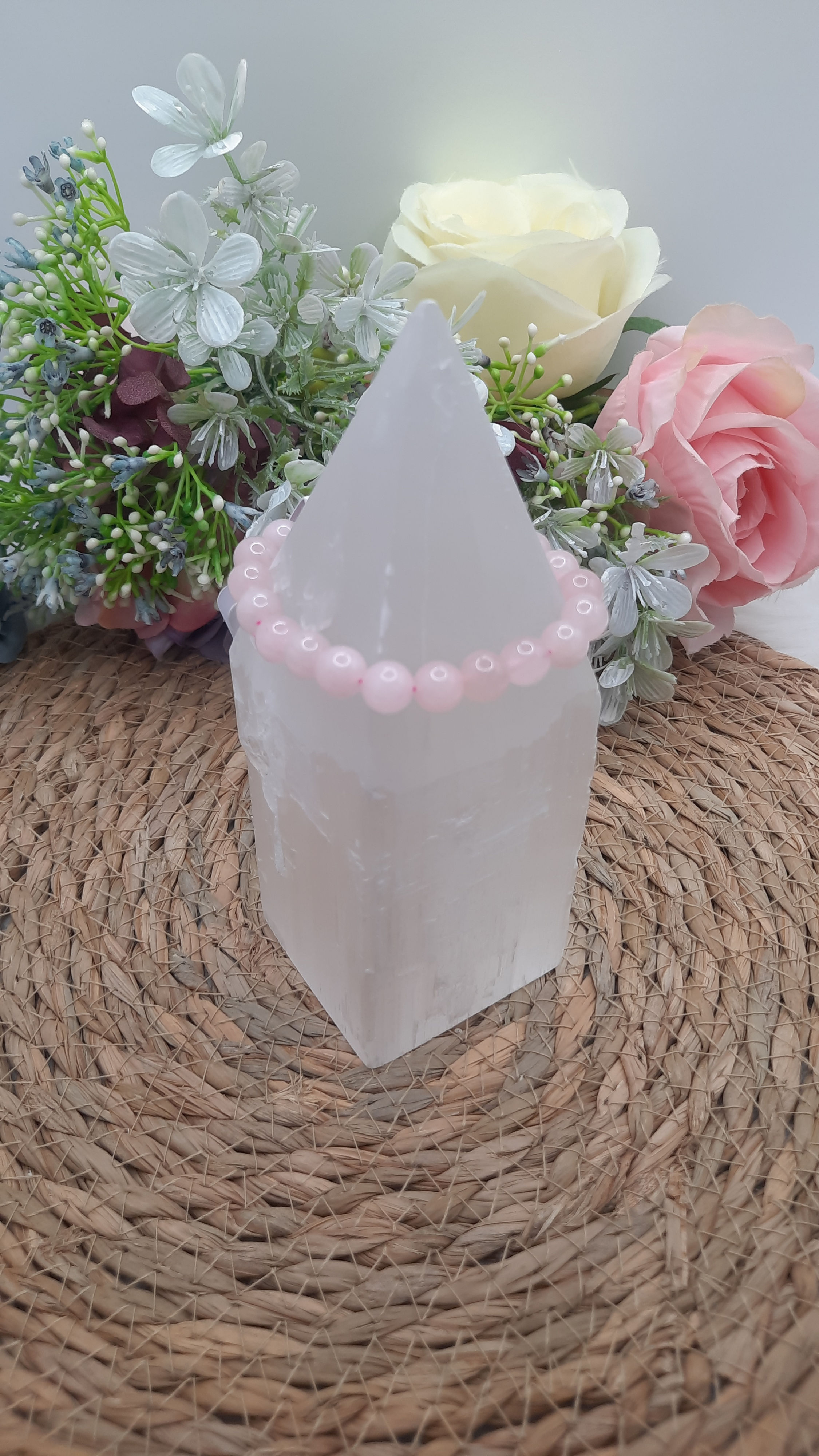 Rose Quartz Crystal Bracelet - Love • Healing • Emotional Balance