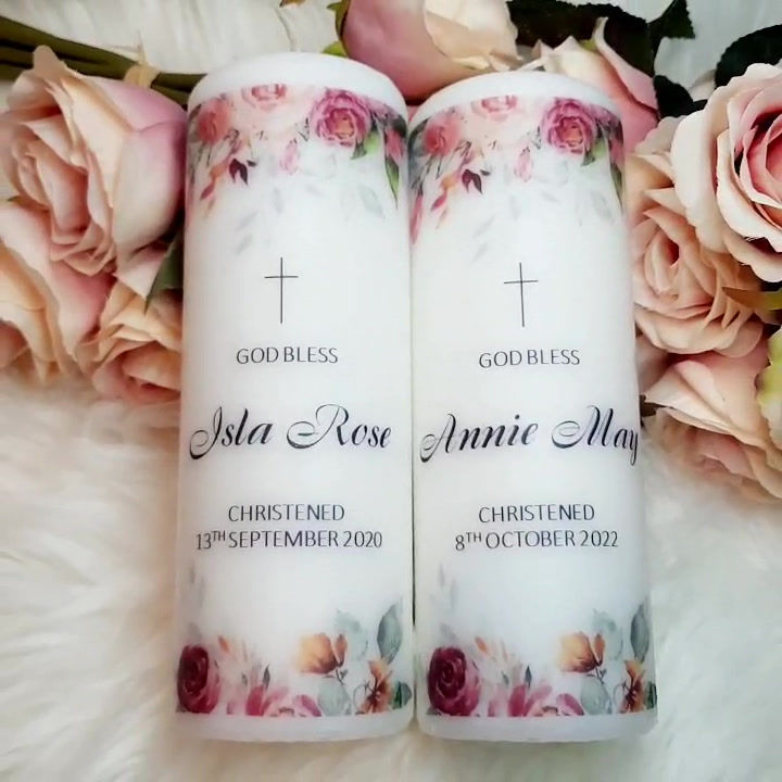 Thumbnail: Personalised Christening candle - Claire