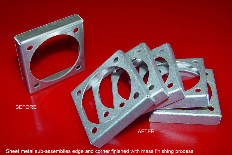 SHEET METAL COMPONENTS MASS FINISHED