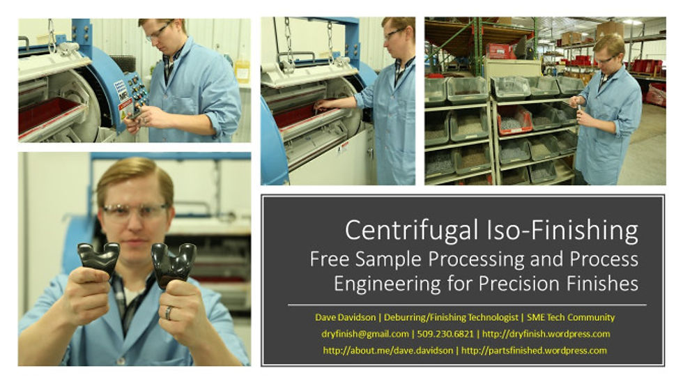 Centrifugal Iso-Finishing Sample Processing