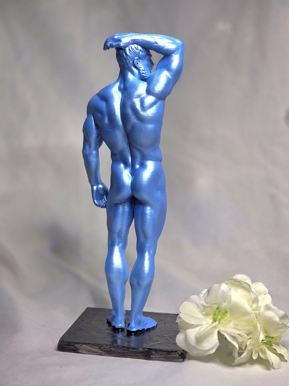 Thumbnail: The "Protector" Statue | Bearded Gentle Alpha, Metallic Blue Finish
