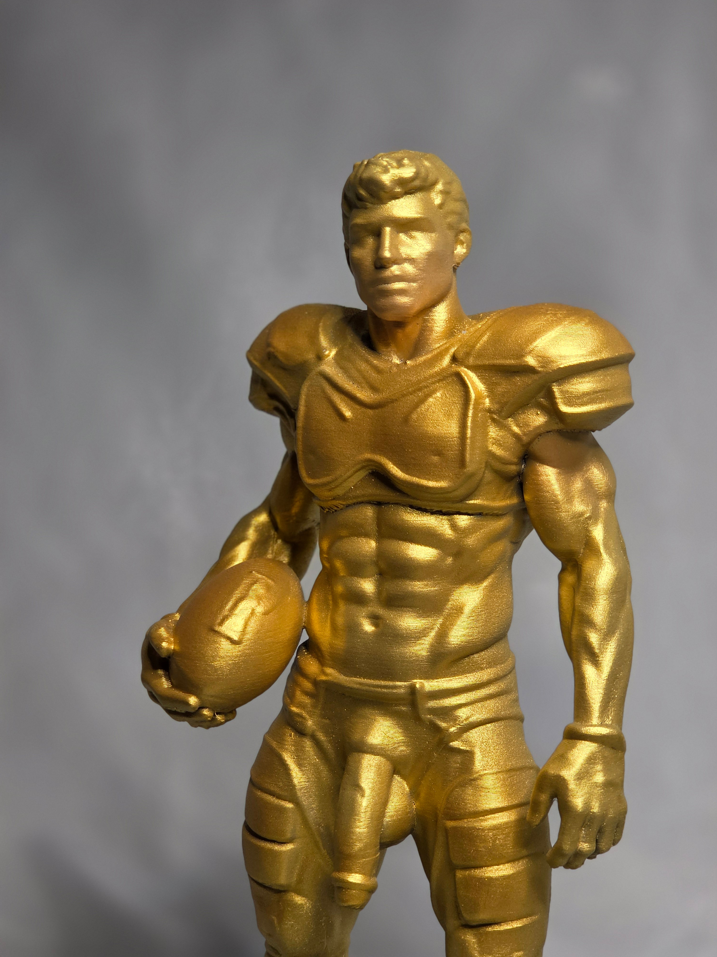 The Golden Boy: Hung in Gold – All American Varsity Hunk – Thick Muscle Statue