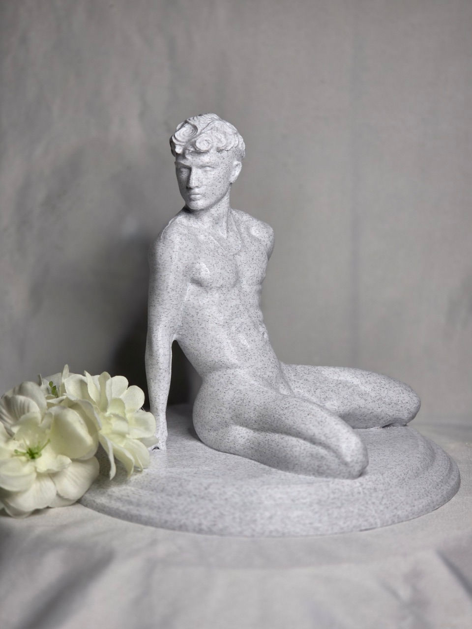 Reclining Male Figure Statue - Modern Mythos Art, Weighted Decor
