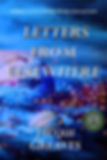 Cover of "Letters from Elsewhere" by Jacqui Greaves. Features swirling cosmic blues, planets, and stars with a serene, speculative feel.
