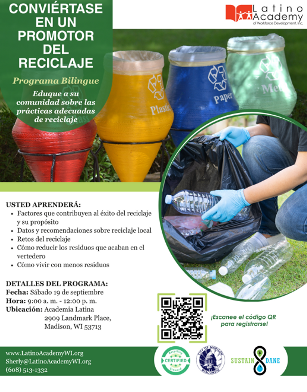 Conviértase en un Promotor del Reciclaje (Programa Bilingüe)