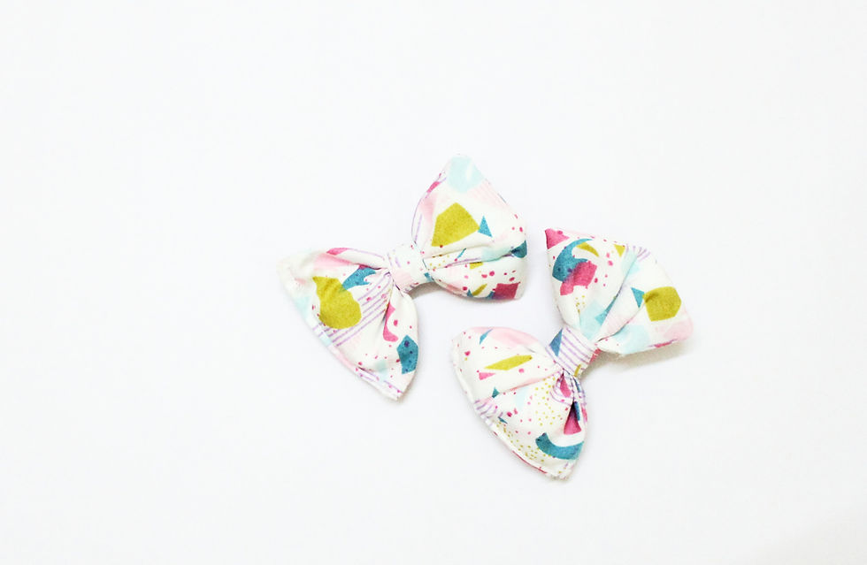 Thumbnail: Hair Clips (Bow) for Girls - Set of 2 (Multicolor)-5