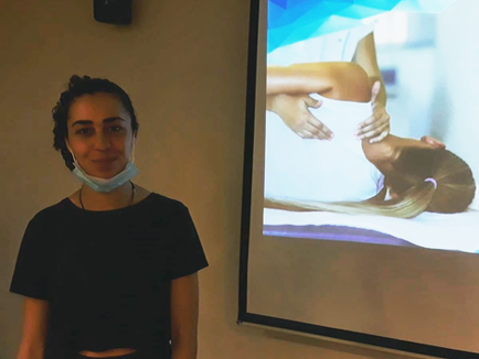 חברת הקהילה דורין אמזלג בהרצאה בבי"ח בילינסון