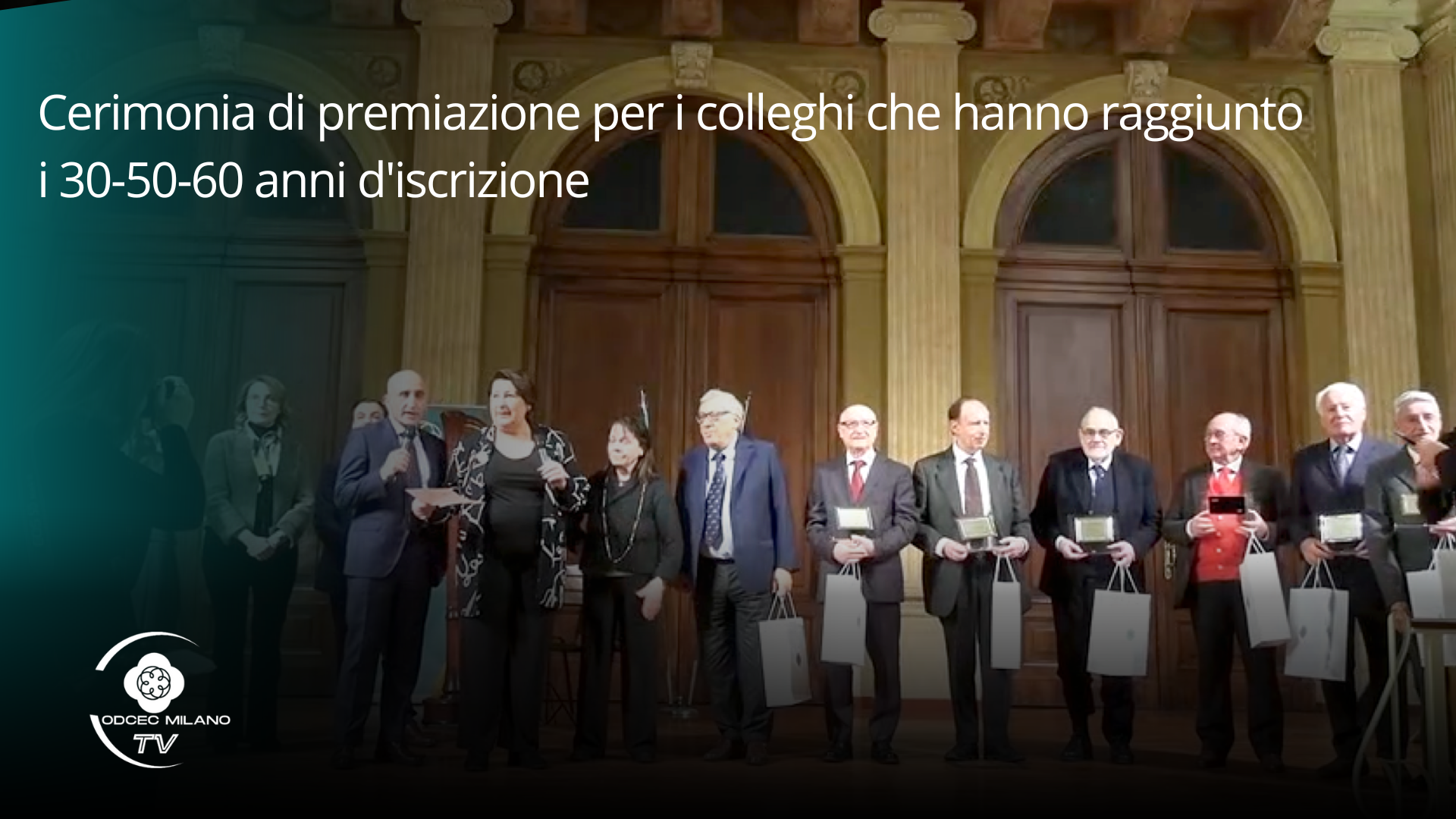 Cerimonia di premiazione per i colleghi che hanno raggiunto i 30-50-60 anni d'iscrizione