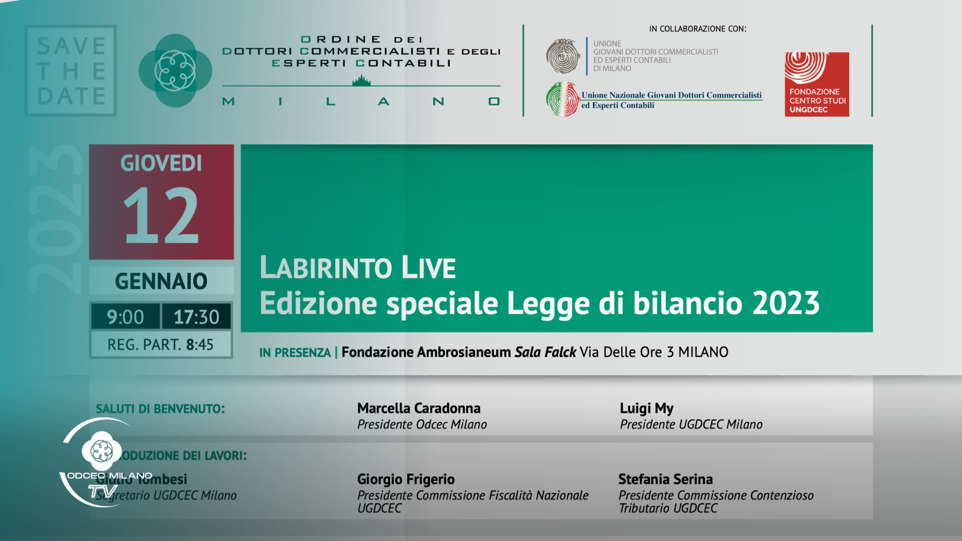 Convegno:"Labirinto Live Edizione speciale Legge di bilancio 2023"