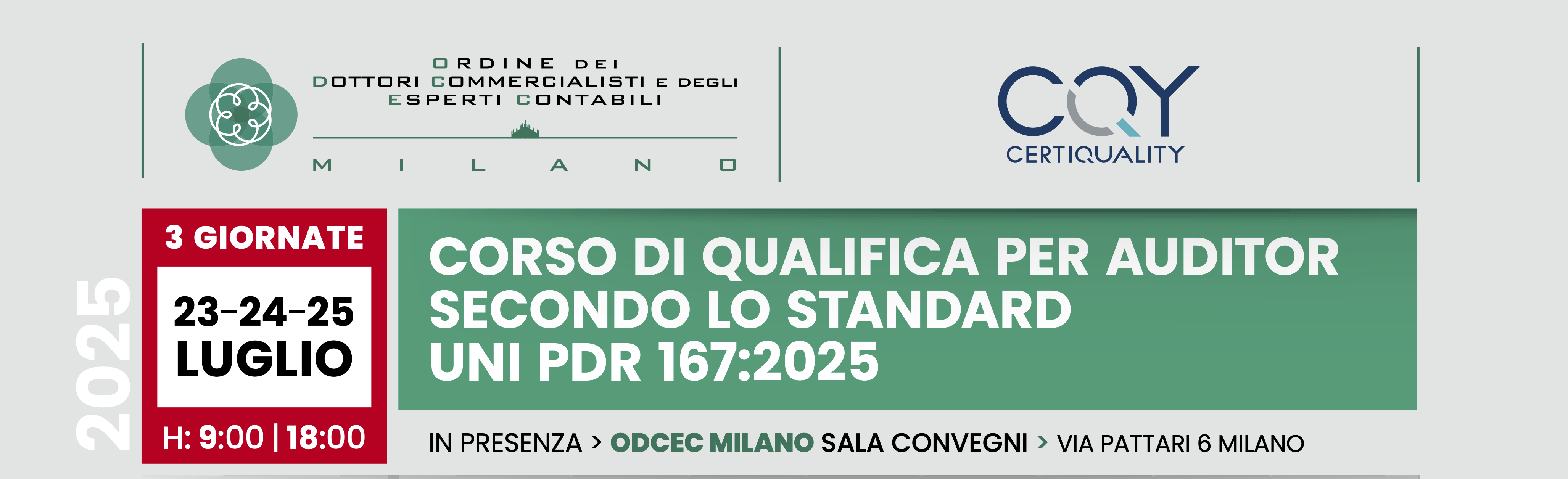 CORSO DI QUALIFICA PER AUDITOR