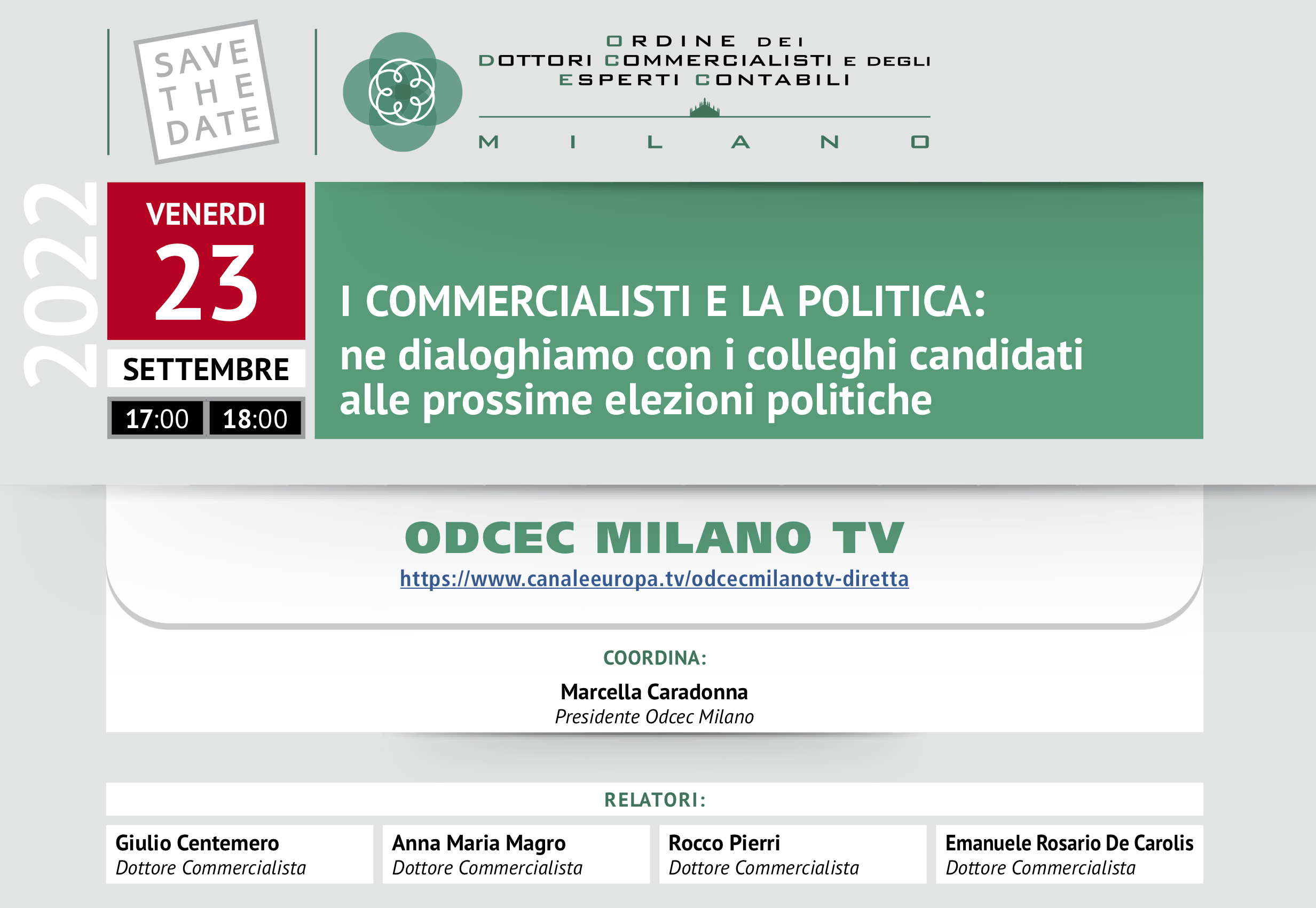 I Commercialisti e la Politica: Dialogo con i candidati per le elezioni poltiche