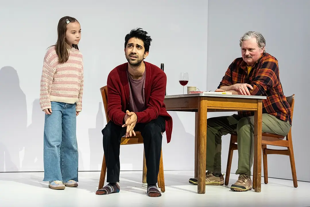 Cecilia Ann Popp, Sathya Sridharan & John Ellison Conlee in What If If Only  	Jon Ellison Conlee & Deirdre O'Connell in Imp. Zdjęcia Joan Marcus