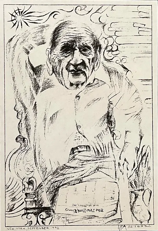 Uta Szczerba, Adam Kaufman, rysunek, 1992.