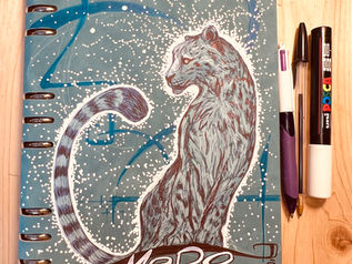 Carnet Custom Panthère des Neiges