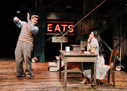 Emily Shackelford in Man In Love at Kansas City Repertory Theatre (photo by Cory Weaver)