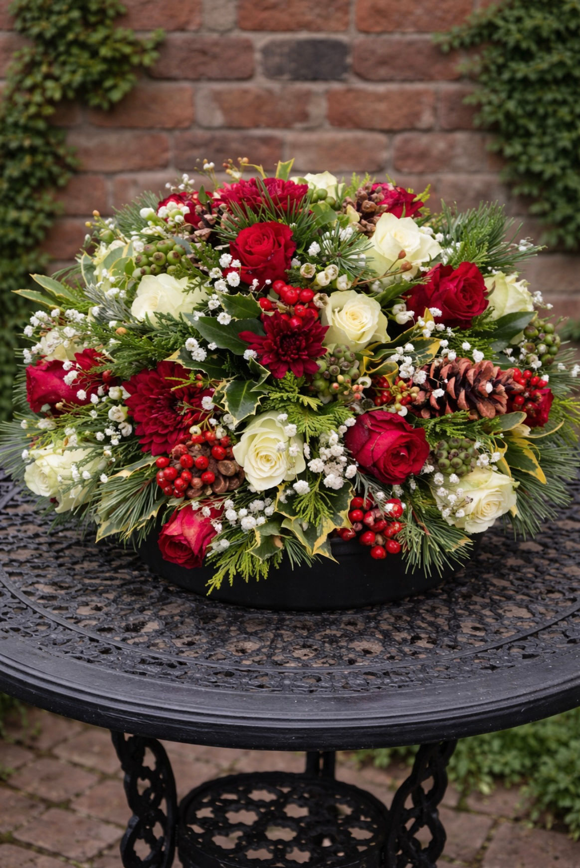 Fresh, Bespoke Christmas Table Centrepieces