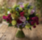 Cottage-style hand-tied flower arrangement
