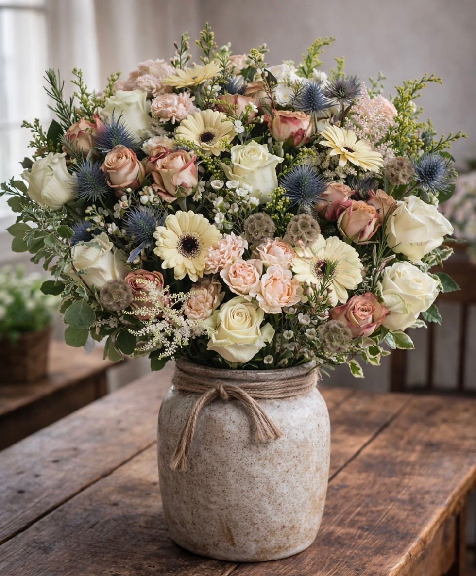 Natural Seasonal Flower Arrangement