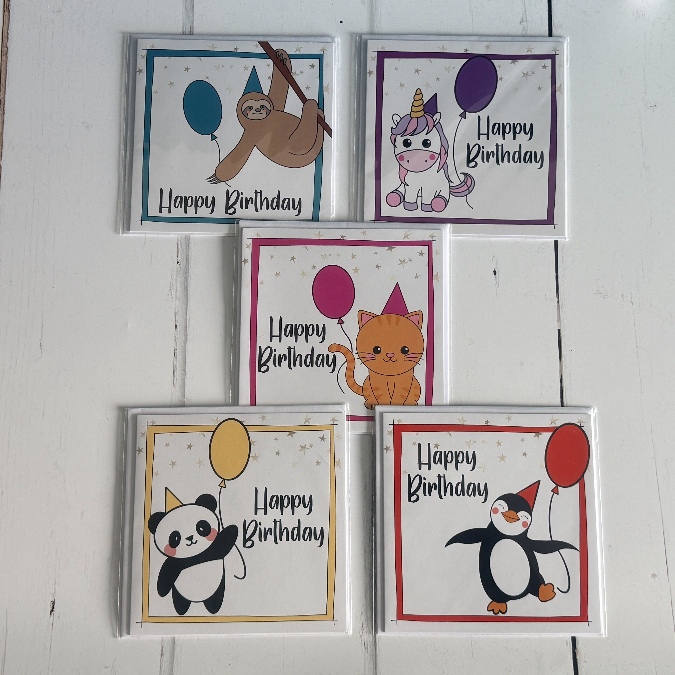 Animal Party Birthday Cards