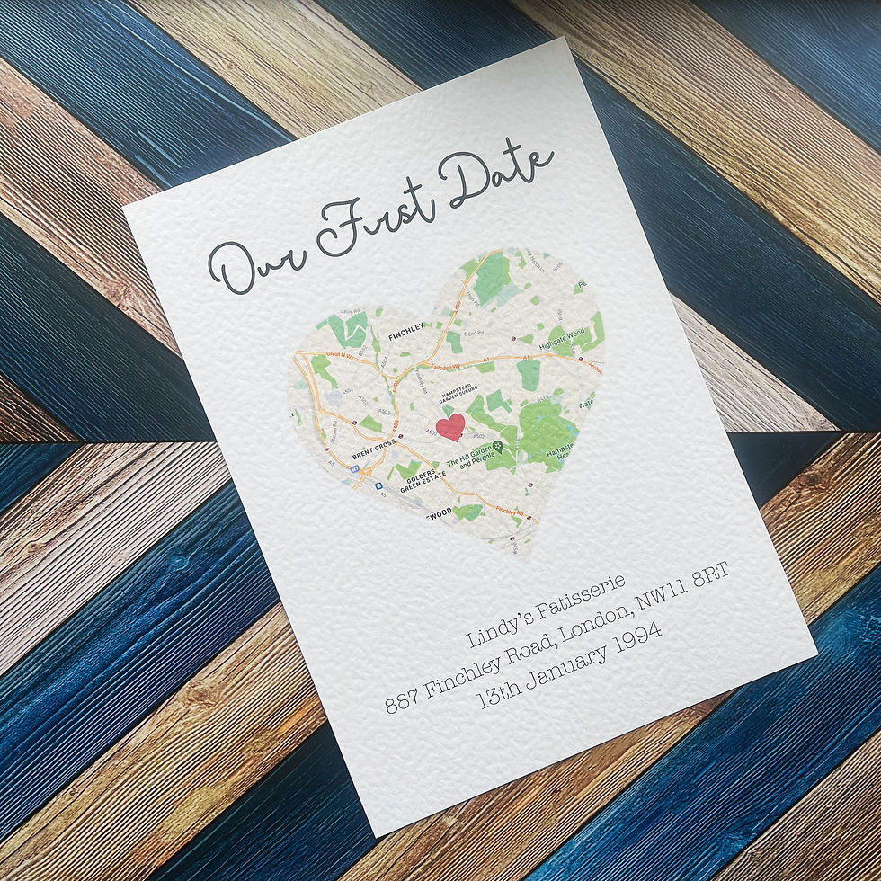 Thumbnail: A4 Heart Location Map Print
