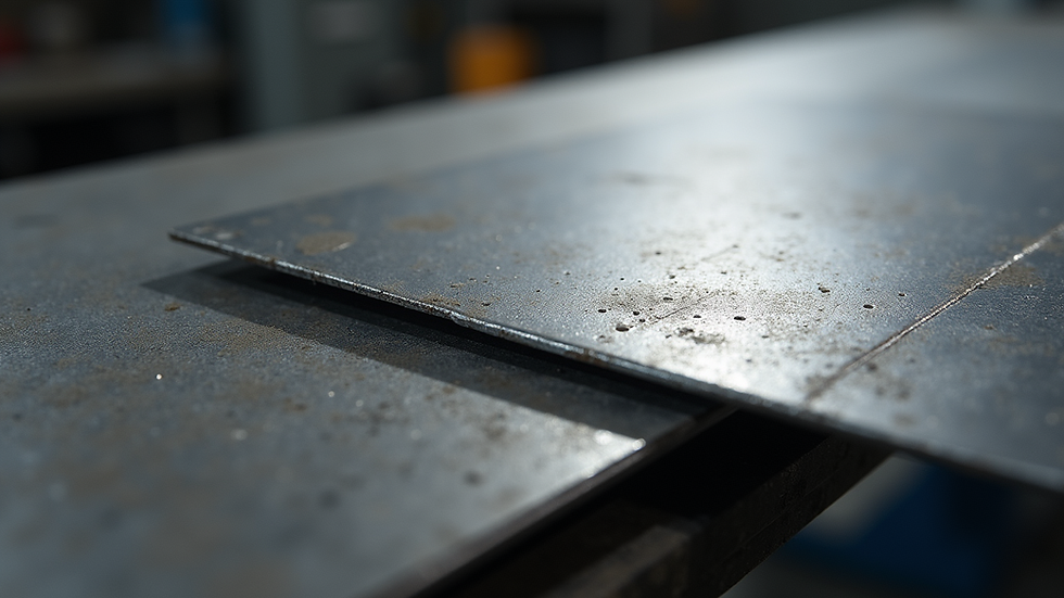 Close-up view of a bimetallic CR36 steel plate showing surface texture