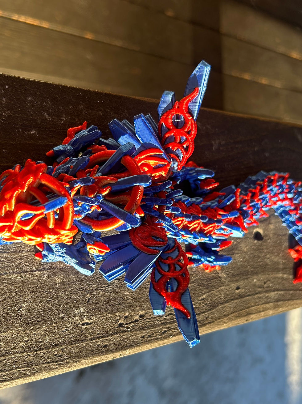 Orange and Blue Solar Flare Dragon