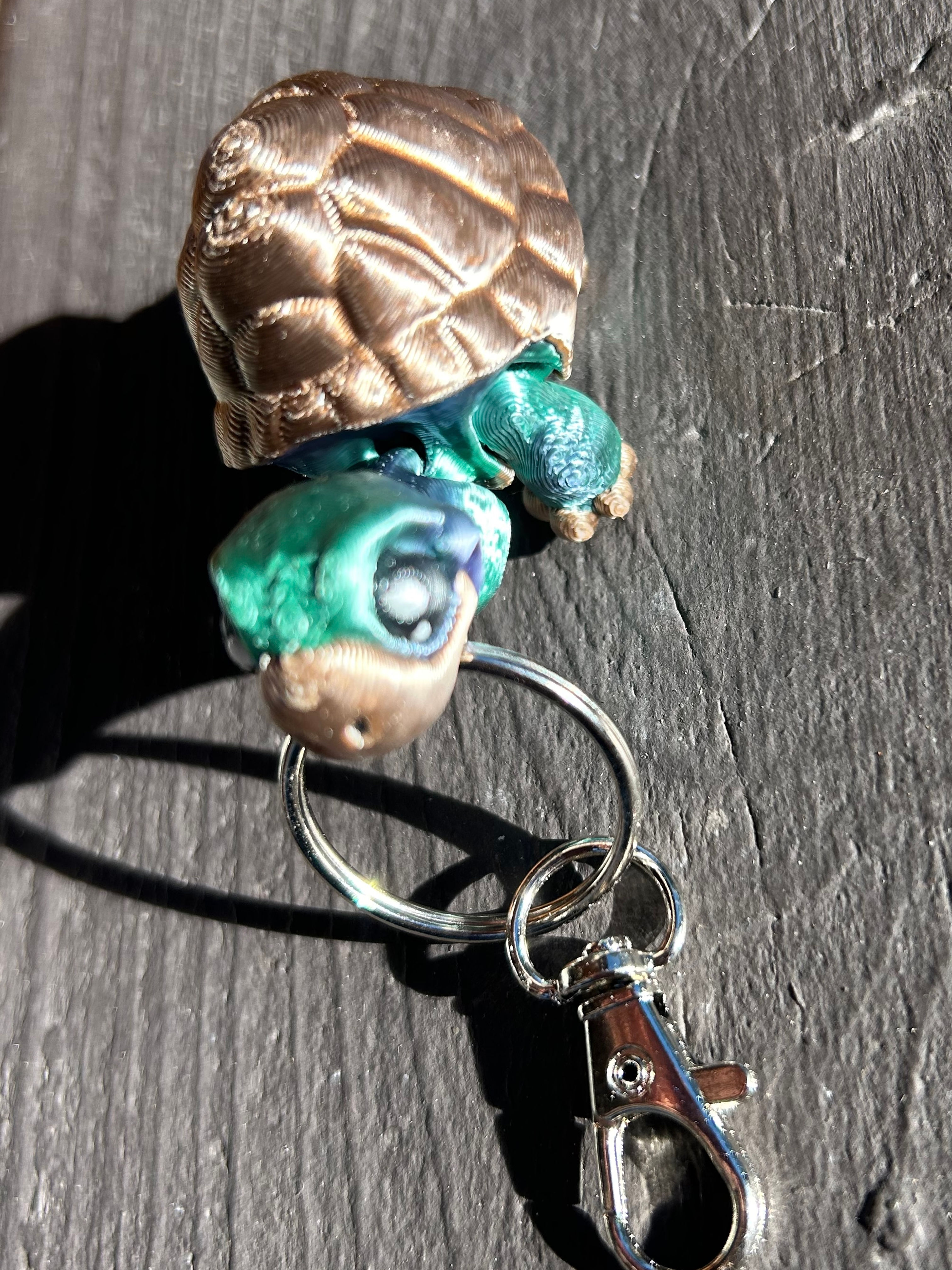 Brown Snapping Turtle Keychain