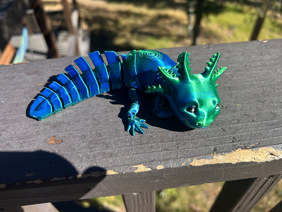 Thumbnail: Green and Blue Baby Axolotl