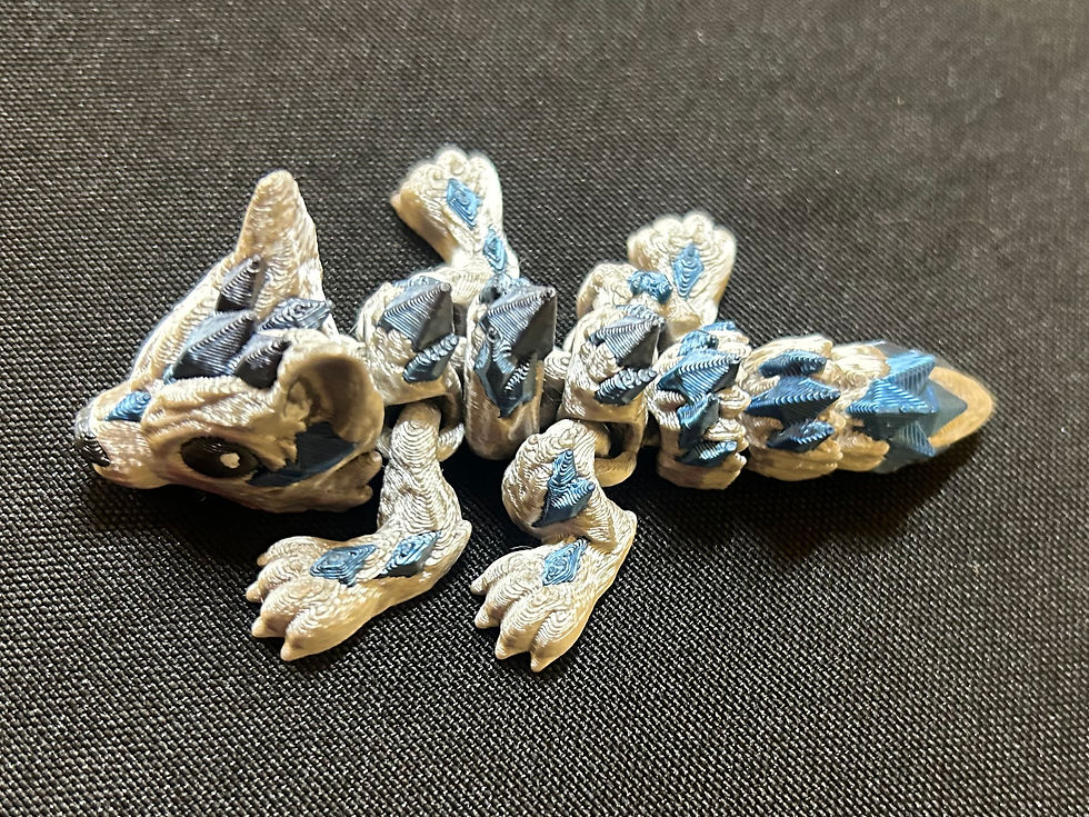 Thumbnail: Silver and Blue Crystal Wolf