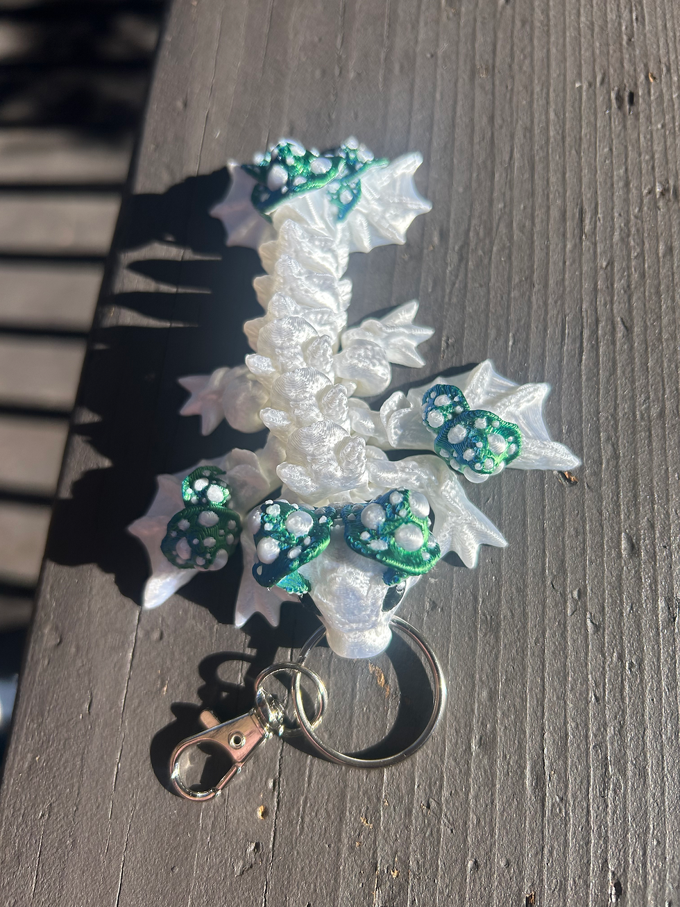 Thumbnail: Tiny Mushroom Dragon Keychain