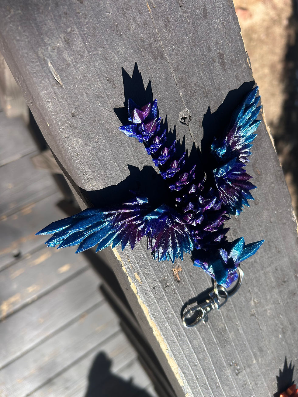 Thumbnail: Galaxy Crystal Dragon Keychain