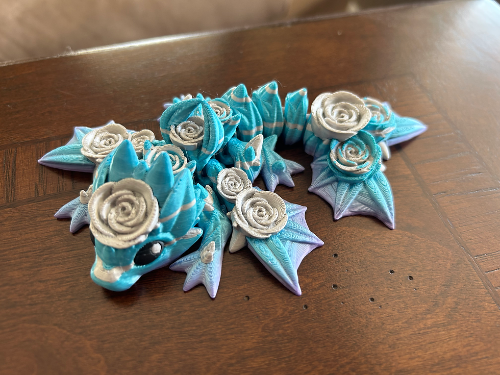 Thumbnail: Light Blue Tiny Rose Dragon