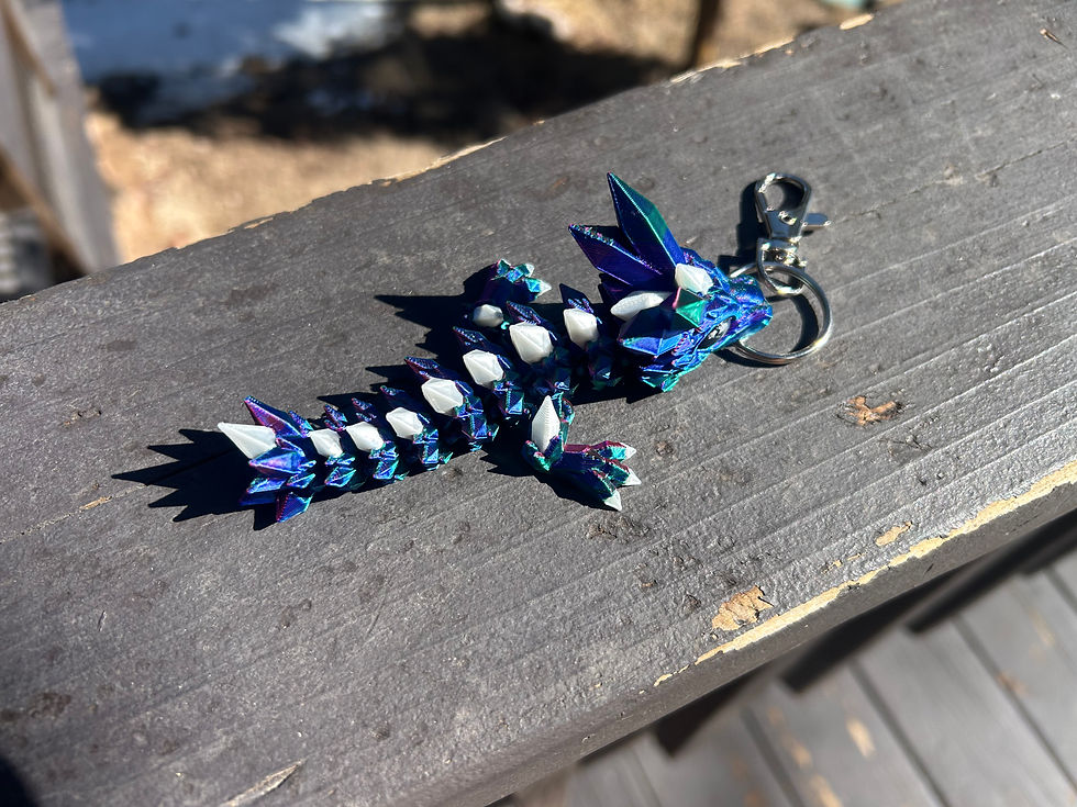 Thumbnail: Multicolor Crystal Dragon Keychain