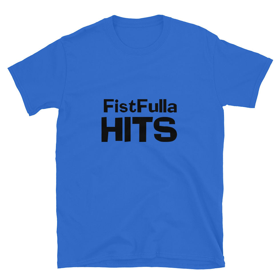 Thumbnail: Fist Fulla Hits Blk Txt Short-Sleeve Unisex T-Shirt